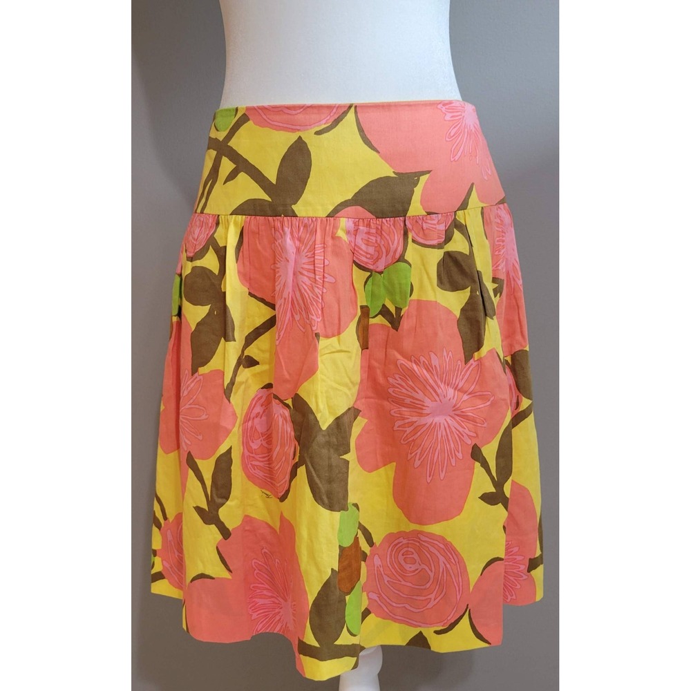 Trina Turk Floral Aline Cotton Skirt
